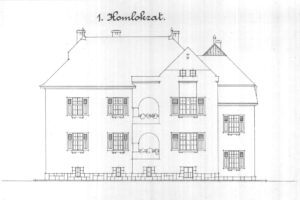 Magyar királyi államvasutak által megrendelt, az Istvántelki lakótelep bővítésére készült homlokzati tervek a hat lakásos, egyszobás lakóépületről. A terveket 1913-ban hagyták jóvá a dokumentáció szerint. (forrás: Rákospalotai Múzeum archívuma)